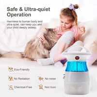 Lampe antiparasitaire électrique anti-insectes avec ventilateur d'aspiration intégré Piège anti-moustique