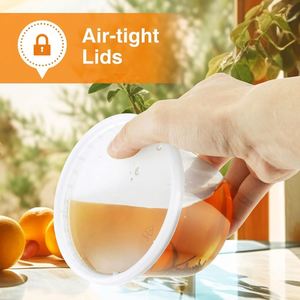 Deli Containers <b>Lids</b> (8Oz/16Oz/32Oz) Airtight <b>Microwaveable</b> Freezer Dishwasher Safe Reusable Plastic Storage - Product Image 3