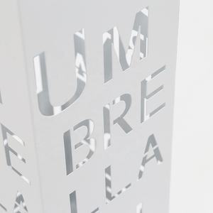 Porta ombrelli in metallo <span class=keywords><strong>bianco</strong></span> con due ganci per interni o giardino - Product Image 5