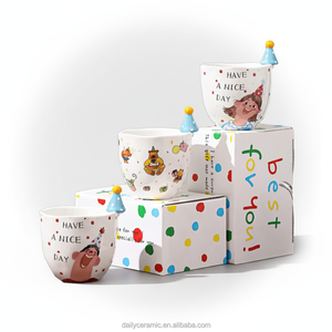 Tazza in Ceramica Personalizzata con Decorazione a Cappello da Festa, Design Cartoon, Tazza per Caffè e Tè con Confezione Regalo per Bambini e Amici - Product Image 1