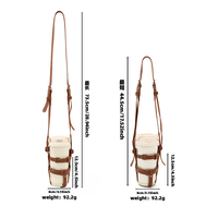 Porte-bouteille médiéval vintage, étui de transport pour flacon à vin avec bandoulière, sac en cuir steampunk pour gourde