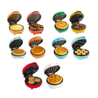Mini gaufrier électrique en plastique, motifs cœur et bonhomme de neige, plaque antiadhésive, machine à cake pops, thermostat réglable, rapide et pratique pour la maison