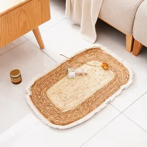 Product Of Family Suitable For Home Sedge Doormat Handmade With Natural Materials For Floor Decoration