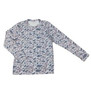 GT1127 RTS ropa occidental gris azul CAMO estampado Boutique venta al por mayor estampado yoga mujeres adultas top de manga larga - Product Image 1