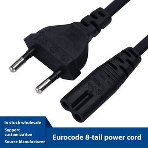 Tiêu chuẩn Châu Âu tám ký tự máy in âm thanh AC mở rộng dây Đức-phong cách hai vòng Adapter Đèn bàn C7 End IEC nữ - Product Image 2