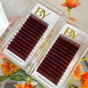 Extensions de <span class=keywords><strong>cils</strong></span> colorées <span class=keywords><strong>bordeaux</strong></span>-brun BY Lashes en gros 0.03 0.05 – Fournitures pour <span class=keywords><strong>cils</strong></span>, plateaux de <span class=keywords><strong>cils</strong></span> volume Megan, effet volumineux - Product Image 5