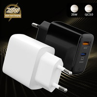 Chargeur rapide pour téléphone CE certifié PPS 30W PD QC3.0, adaptateur d'alimentation USB Type-C double port, prise EU/UK/AU/US, chargeur de voyage