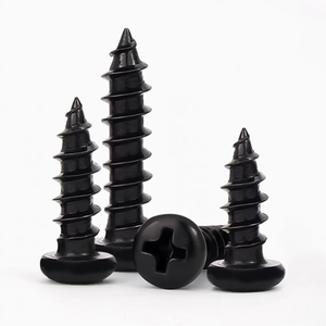 LeGood M1.2X5mm Tornillo autorroscante de cabeza plana Phillips larga Acero al carbono negro con sistema de medición métrica de acabado Chapado en zinc - Product Image 2