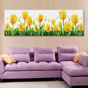 Tulipe bricolage pour coussin kit de <span class=keywords><strong>crochet</strong></span> de verrouillage <span class=keywords><strong>point</strong></span> de croix, kits de <span class=keywords><strong>crochet</strong></span> de verrouillage pour adultes grande taille - Product Image 3