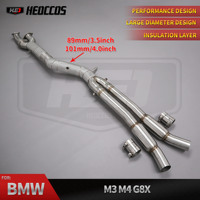 Sistema de Escape Catback Valvetronic de Alto Rendimiento con Tubo Central Único para BMW G80 M3 G82 M4 G87 M2 G8X S58 3.0T, Acero Inoxidable de Alto Flujo