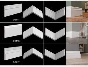 Plinthe en pin DBDMC au design moderne, installation rapide, autocollante, durable, écologique, longueur 2,4 m, surface recouverte d'un film - Product Image 2