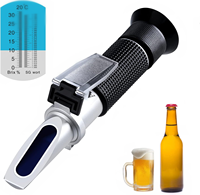 Brix Refractometer met ATC Digitale Handheld Refractometer voor Thuisbrouwerij Worte Bier Wijn Fruit Suiker SG 1.000-1.120 Brix 0-32%