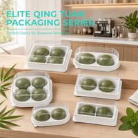 Boîte d'emballage transparente en plastique pour desserts, 2/4/6 compartiments, contenants alimentaires jetables avec couvercle, boîtes à desserts en PET pour Mochi