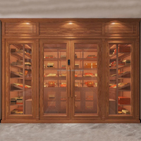 Humidor électrique sur mesure pour chambre à cigares, avec tiroirs et étagères en bois de cèdre d'Espagne, de chêne et de hêtre, et système de refroidissement