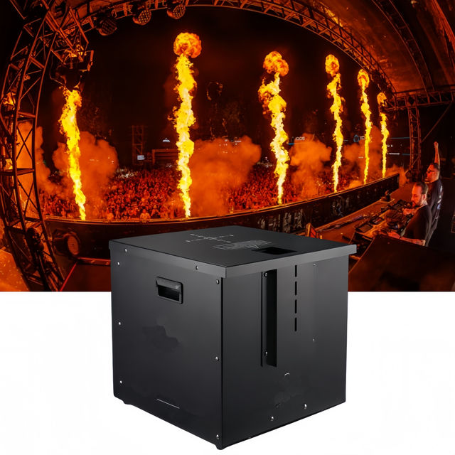 Pro Fire Machine 10m Stage Fire Projector Waterproof CIRCLE FLAMER 180 Angles Flame Thrower Fireworks Show