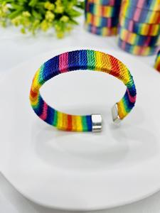 LGBTQ gelang kebanggaan gelang pelangi gelang terbuka manset untuk anak perempuan laki-laki Wanita Pria Lesbian <span class=keywords><strong>Gay</strong></span> panseksual Gelang persahabatan - Product Image 4