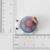Porte-clés tortue au crochet fait main, mini breloque tortue mignonne, pendentif animal marin pour sac, accessoire de sac tricoté et tissé