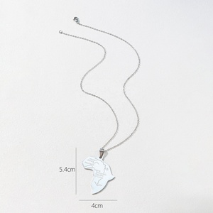 Collar con colgante de <span class=keywords><strong>mapa</strong></span> africano de <span class=keywords><strong>África</strong></span> con relleno de oro de 18K <span class=keywords><strong>para</strong></span> hombres y mujeres, joyería etíope al por mayor, collar de <span class=keywords><strong>mapa</strong></span> africano de acero inoxidable - Product Image 5