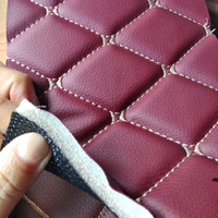 Rouleau/feuille de tissu en cuir synthétique PVC épais à rayures croisées pour décorations de sièges de bateau garnitures automobiles