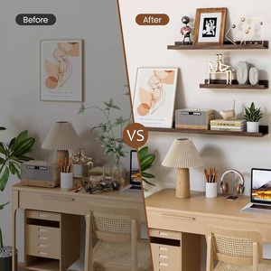 Étagère murale en bois flottante pour salon, étagère de rangement pour livres, présentoir à 3 niveaux, organisation bien rangée - Product Image 3