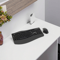Juego de Teclado y Ratón Inalámbricos 2.4g OEM ODM, Ultrafinos, Resistentes al Agua, 105 Teclas, USB, para Oficina o Juegos