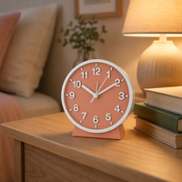 Réveil mécanique vintage à double cloche en métal, horloge de bureau rétro avec fonction snooze et fenêtre de visualisation de l'heure nocturne pour chambre et bureau, fabrication OEM