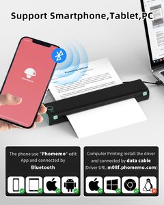 Imprimante thermique portable sans fil A4 <span class=keywords><strong>Phomemo</strong></span> <span class=keywords><strong>M08F</strong></span>, imprimante mobile sans encre pour les voyages d'affaires, l'impression de documents de bureau - Product Image 4