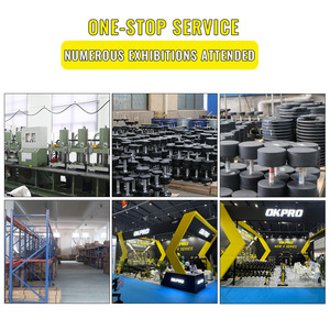 Manubrio OKPRO Commerciale in Gomma Naturale Nera per <span class=keywords><strong>Palestra</strong></span> Progettato per Clienti con Pesi in Lbs e <span class=keywords><strong>Kg</strong></span> - Product Image 6