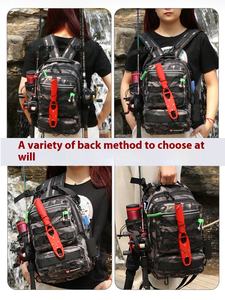 Sac à dos de pêche personnalisé Sac d'équipement de plein air à bandoulière unique en nylon imperméable Nouveau modèle avec sac de poteau - Product Image 5