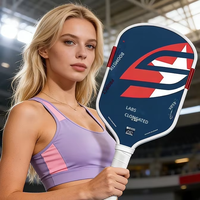 Raket Pickleball Desain Baru 2026 Tanpa Bingkai Sarang Lebah 16mm Ekstra Tebal Gen 5 Serat Karbon T700 Thermoformed Pro Player OEM