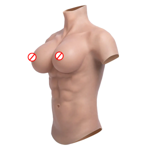 Sous-vêtements de mise en forme pour femmes, bonnet <span class=keywords><strong>F</strong></span>, formes de seins réalistes, plaque pectorale, combinaison musculaire en silicone pour cosplay, vêtements de mise en forme - Product Image 2