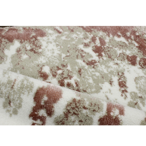 Alfombra de Baño Rectangular Mikhal de 70x120cm, Color Crudo/Beige/Dorado, de Algodón Reciclado con Patrón Jacquard Abstracto, Estilo Moderno - Product Image 3