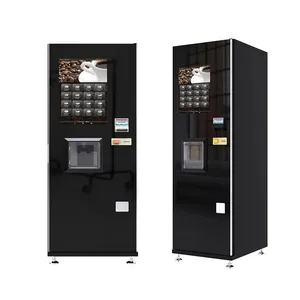 Mesin berdiri otomatis, biji komersial sepenuhnya ke cangkir g-caffe gratis penjual mesin kopi layar sentuh suku cadang gratis dengan Dispenser cangkir