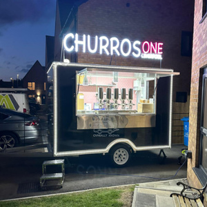 Street Food Truck Mobile Food Cart Fully Equipped <b>Caravan</b> Truck Trailer Mobile Catering Food Van <b>Bbq</b> Grill Cart Pizza Trailer - Product Image 1