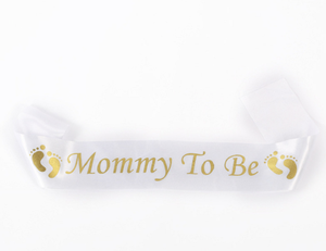 Bébé douche maman à être bandoulière bébé douche bébé empreinte <span class=keywords><strong>pied</strong></span> étiquette ceinture - Product Image 4