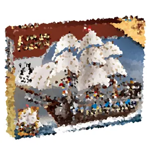 22001 83038 1700 + pcs/套海盗船帝国军舰模型建筑套件积木砖玩具生日礼物兼容10210