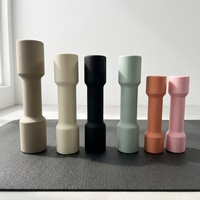 Haltères ergonomiques en silicone écologiques avec logo personnalisé, haltères de musculation pour la maison, le yoga, le pilates, petits haltères en forme de I