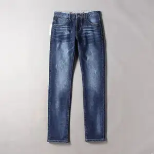 leftover clearance Fashion design apparel Stock second-hand cheapest mens denim straight jeans Wholesale in stock