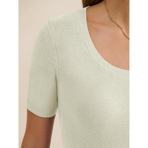 Suéter de Punto de Manga Corta para Mujer FOXA, Cuello Redondo, Informal, Básico, Suave, para Verano, Ropa de Trabajo, Primavera 2026 - Product Image 2