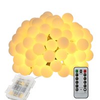 Guirlande lumineuse rideau à lumière 50 LED, en forme de boule, pour décoration de fête de mariage, noël, Festival, féerique, 6M