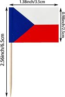 Drapeaux à cure-dents de la République tchèque, moins chers et livraison rapide, petits mini bâtonnets décoratifs pour cupcakes, nouveauté