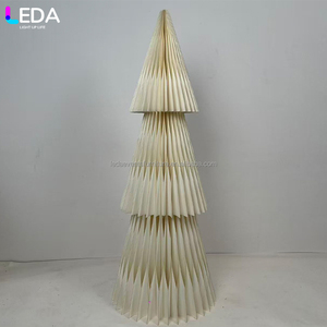 ของตกแต่งงานเทศกาลเรียบง่าย LEDA ฉากหลังต้น<span class=keywords><strong>คริสต์มาส</strong></span>แบบพับได้หลายชั้นทำจากกระดาษสีขาวสำหรับงานแต่งงาน - Product Image 4