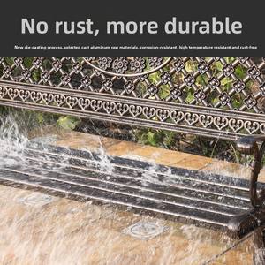 "Moderno metallo quadrato esterno panca grande fusione in alluminio per Villa cortile fiore piccolo balcone solido" - Product Image 3