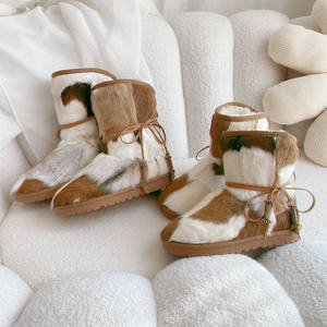 Stivali di Pelliccia Personalizzati di Alta Qualità per Donne, Scarpe Invernali Calde in Lana d'Agnello, Stivali da Neve in Pelliccia per Ragazze - Product Image 2