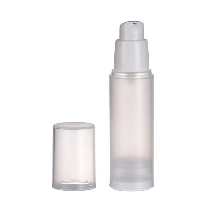 Botol Plastik Kedap Udara 40ML 50ML 80ML Beku Transparan Pompa Vakum Kosong dengan Tutup untuk Pembersih Wajah