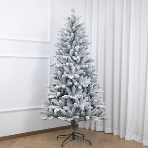 Snowy PE Mixed PVC Flocking Artificial Christmas <b>Tree</b> with Environmental Protection Material - Product Image 1