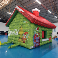 Cabane de Noël gonflable, tente de Noël gonflable pour l'extérieur, décoration de jardin pour fête, grotte pour événement festif