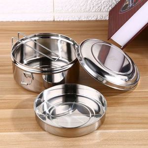 2025 School Custom <b>Round</b> Stainless Steel Bento Portable Picnic Single Layer Lunch <b>Box</b> for Kid - Product Image 5