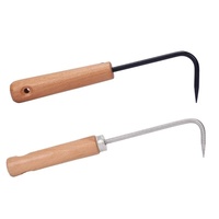 Nouvel outil de jardinage DIY 2025 : Désherbeur avec support OEM personnalisable, désherbeur de racines de qualité industrielle avec manche en bois