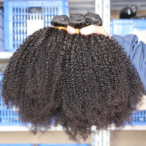 Mùa hè 2023 afro kinky xoăn Trinh Nữ phần mở rộng tóc con người, đầy đủ đầu sợi ngang - Product Image 1